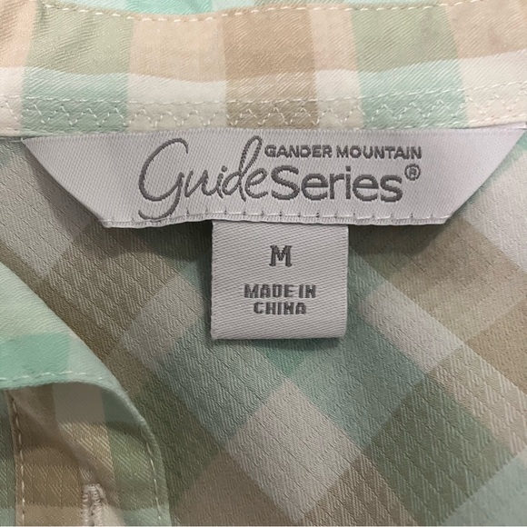 Gander Mountain | Blue, white & tan hiking blouse - Picture 4 of 10